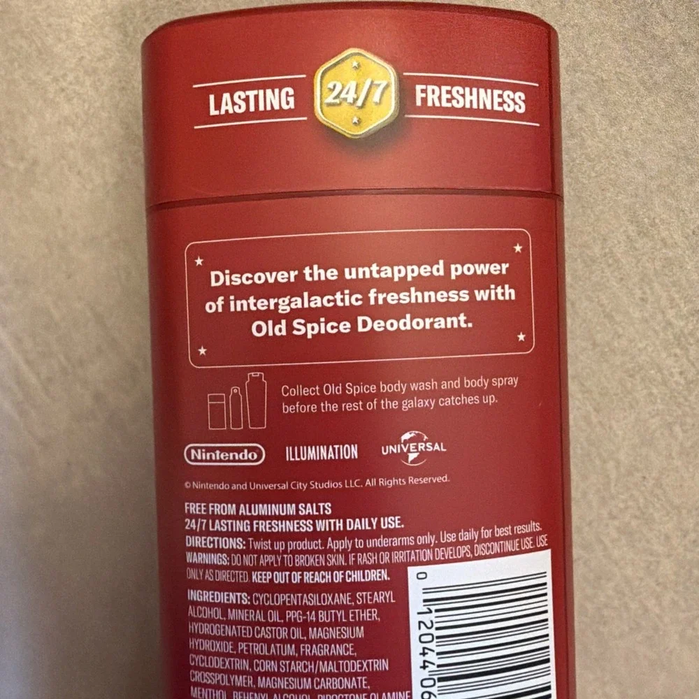 Old Spice Mario Galaxy Mario Brooklyn Bounce Smashed Fruit Deodorant